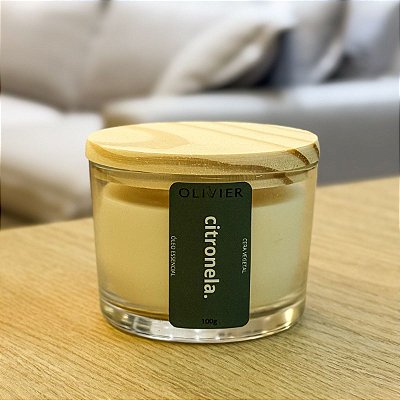 Vela Perfumada óleo essencial Citronela 100g
