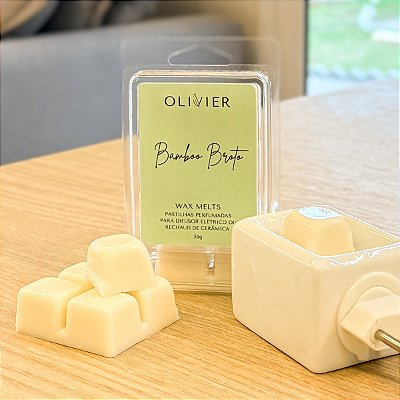 Kit Aparelho Aromatizador Elétrico + Wax Melts Pastilhas Perfumadas de Cera Vegetal 55g