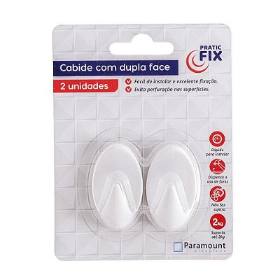 Kit 2 Ganchos com dupla face