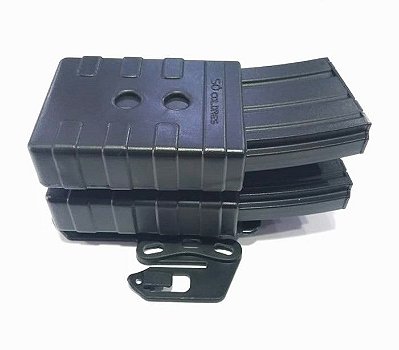 PORTA CARREGADOR DUPLO DE FUZIL 556 PRETO - SÓ COLDRES