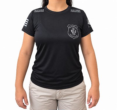CAMISETA FEM MALHA FRIA SISTEMA PENITENCIÁRIO CURTA