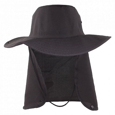 CHAPEU COM ABA NYLON BONNIE HAT PRETO