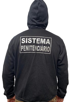 CASACO MASCULINO MOLETOM SISTEMA PENITÊNCIARIO GO