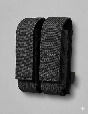 PORTA CARREGADOR DUPLO MODULAR PRETO - CIA MILITAR