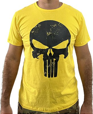 CAMISA MASCULINA AMARELA JUSTICEIRO PRETO - HEROS