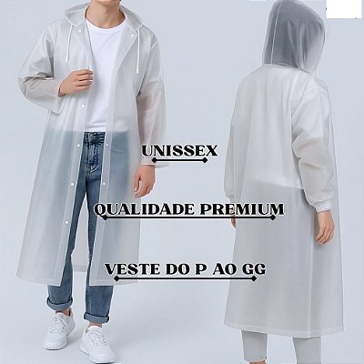 CAPA DE CHUVA TRANSPARENTE REFORÇADA