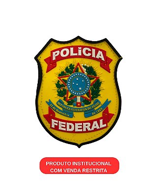 PATCH EMBORRACHADO BRASÃO POLICIA FEDERAL COLORIDO