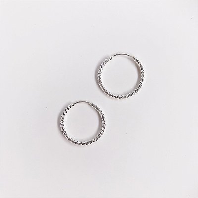 Argola Fio Torcido Prata 925