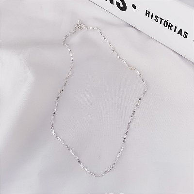 Colar Choker Singapura Prata 925