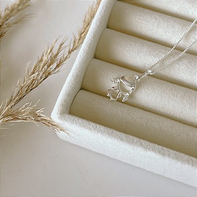 Colar Menina Detalhe Zircônias – Prata 925