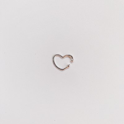 Piercing Fake Coração Prata 925