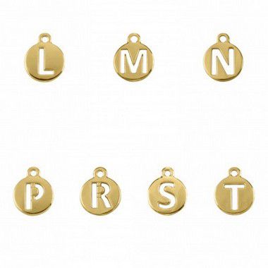 Pingente Letra Banhado em Ouro 18k