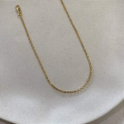 Corrente Veneziana 1,5mm 60cm Banhado em Ouro