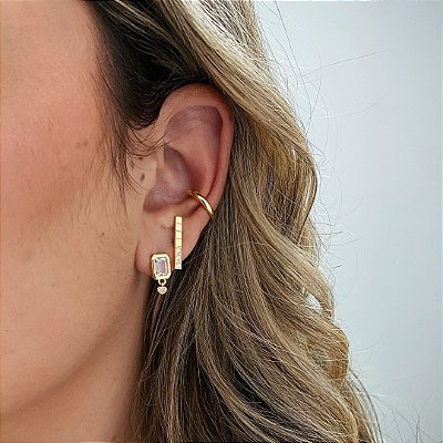 Piercing Fake Argola Lisa Banhado em Ouro