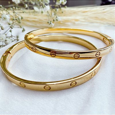 Bracelete Inspiração Love Banhado em Ouro