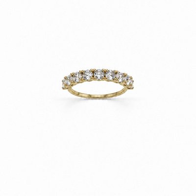Anel Meia Aliança 3.5mm Banhado em Ouro