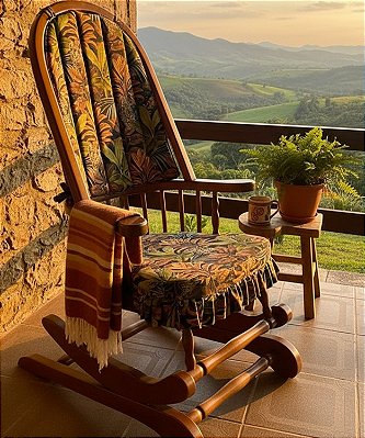 Cadeira De Balanço Acquablock Savana 1,18/40 X 64 X 50 - Móveis De Gramado