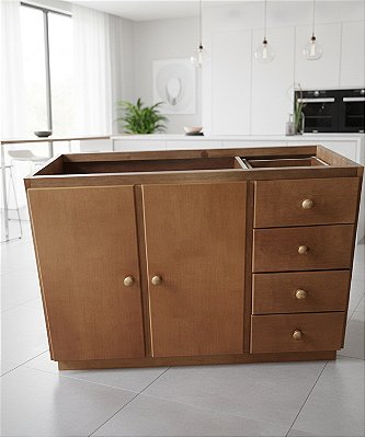 Balcão Pia de Cozinha 1,20 x 85 x 52 – ( Para 1 Cuba De Pia ) - Móveis de Gramado