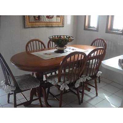 Sala de Jantar 1,50 x 90 – ( 06 Cadeiras ) - Móveis de Gramado