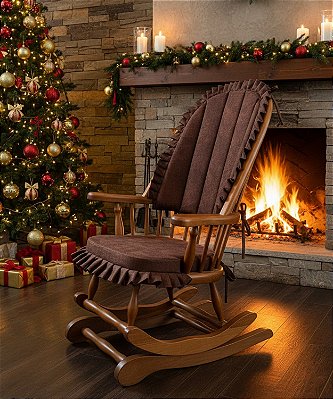 Cadeira De Balanço Elefante Marrom 1,18/40 X 64 X 50 - Móveis De Gramado