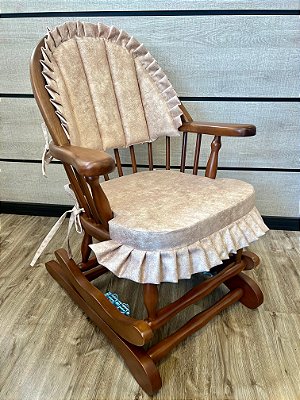 Cadeira de Balanço Elefante Bege 90/40 x 60 x 50 - Moveis De Gramado