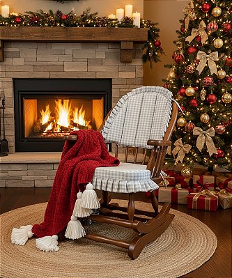 Cadeira de Balanço Frapê Cinza 90/40 x 60 x 50 - Moveis De Gramado