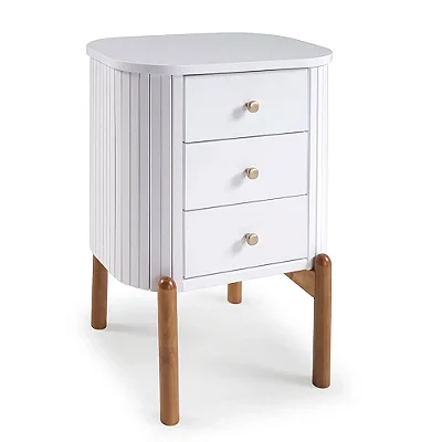 Mesa de Cabeceira Aurora 3 Gavetas 68 x 50 x 43 - ( 02 Unidades ) - Móveis 3D
