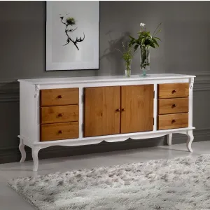Balcão Flórida 1,80 x 85 x 45 - 2 Portas e 6 Gavetas - Móveis 3D