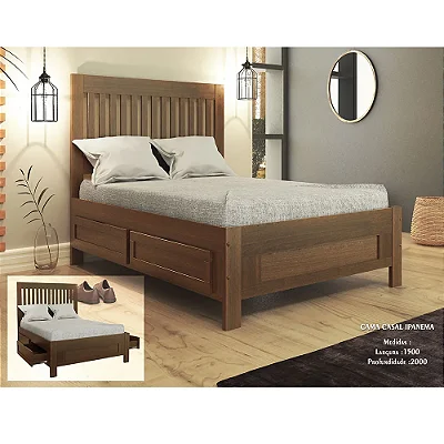 Cama Casal Ipanema 1,40 x 1,90 Móveis Imosest