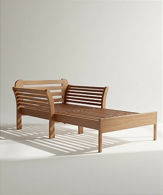 Sofá Cama Madeira Maciça - Móveis de Gramado