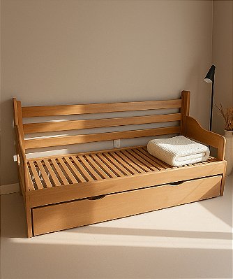 Sofá Cama Tricama Madeira Maciça - Móveis de Gramado