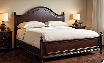 Cama Madeira Maciça - (Com 02 Mesas de Cabeceiras) - Móveis de Gramado