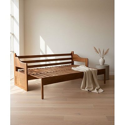 Sofá Cama Petropolis 1,90 x 90/1,60 Aberto - Madeira Maciça - Móveis de Gramado