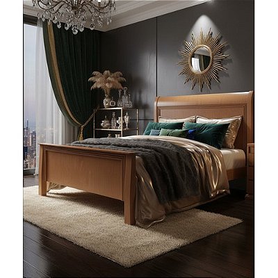 Cama de Casal Vitoria 1,90 x 1,20 - Madeira Maciça - Móveis de Gramado