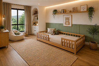 Cama Montessoriana 1,90 x 90 - Madeira Maciça - Móveis de Gramado