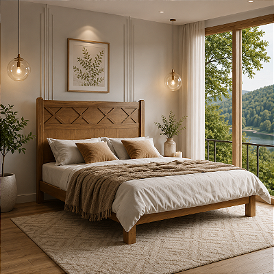 Cama de Casal Girassol 1,95 x 2,05 - Móveis de Gramado