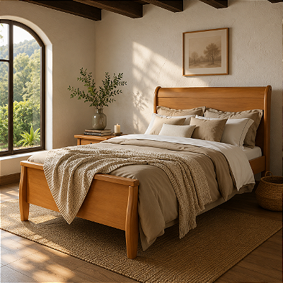 Cama Kansas 1,90 x 1,30 - Madeira Maciça - Móveis de Gramado