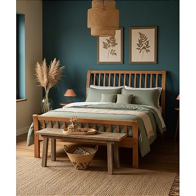 Cama King Verona 1,95 x 2,05 - (02 Mesas de Cabeceiras 52 x 45 x 62 ) + (Recamier 1,93 x 45 x 45 P/Cama King) - Móveis de Gramado