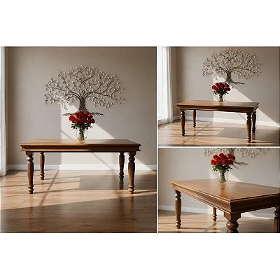 Mesa Retangular Florença 2,20 x 90 - Móveis de Gramado