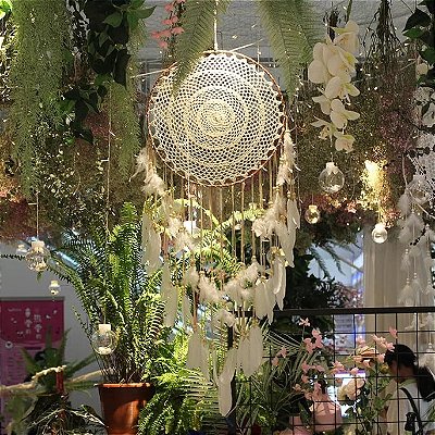 Filtro dos Sonhos Crochê Decoração Eco