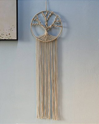 Painel de macramê árvore da vida