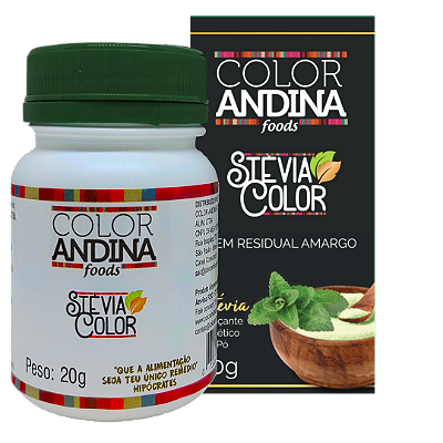 Adoçante Stevia 20g 100% natural Zero açúcares (Color Andina)