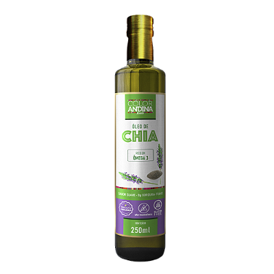 Óleo de Chia 100% Puro 250ml (Color Andina)