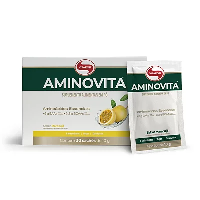 Aminovita caixa com 30 sachês de 10g cada Maracujá (Vitafor)