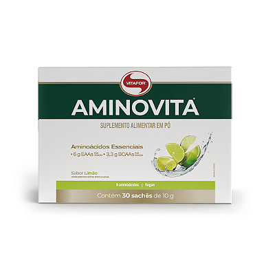 Aminovita caixa com 30 sachês de 10g cada Limão (Vitafor)