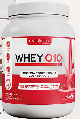 Whey Q10 Morango 450g (Endogen)