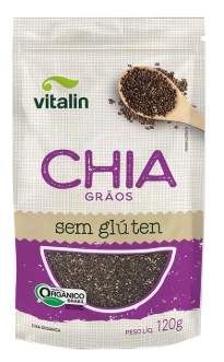 Chia Grãos Orgânica Sem Glúten 120g (Vitalin)