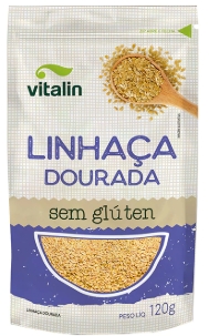 Linhaça Dourada Grãos Sem Glúten 120g (Vitalin)