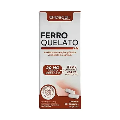 Ferro Quelato com 60 Cápsulas ( Endogen)