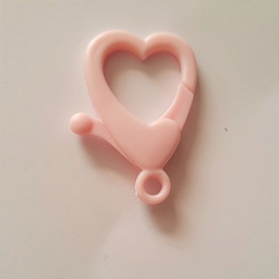 Fecho lagosta Mosquetão coração 35mm pct c/5 unidades